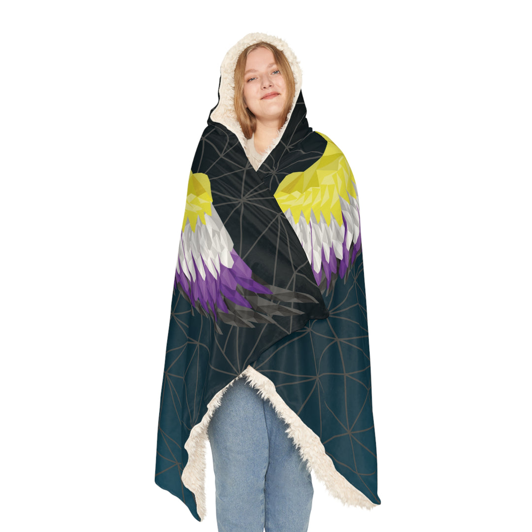 Nonbinary Blanket Hooded - Wings