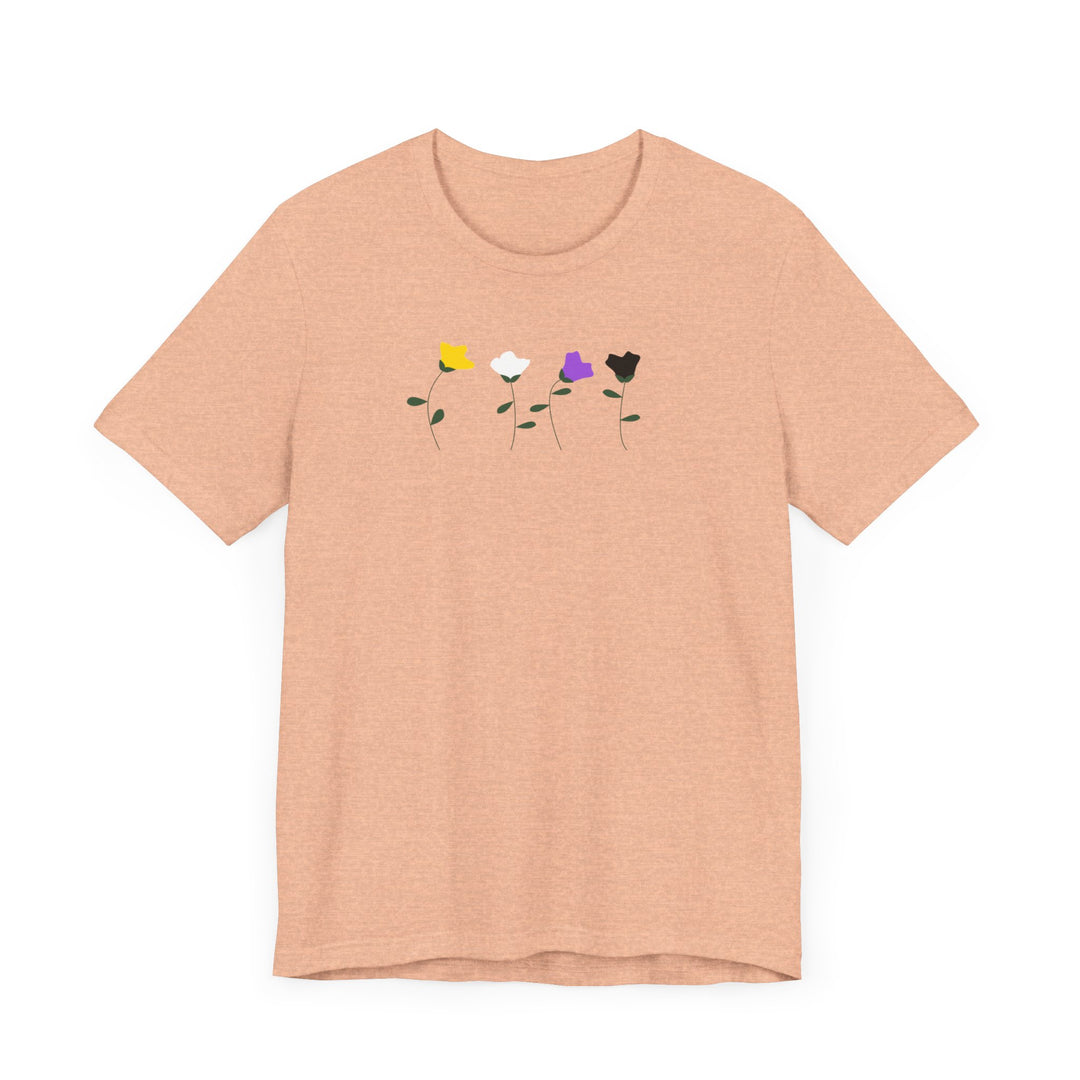 Nonbinary Shirt - Simple Flowers