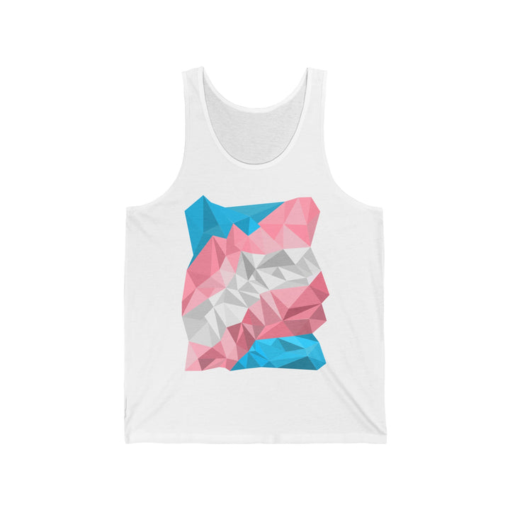 Trans Tank Top - Abstract Trans Flag