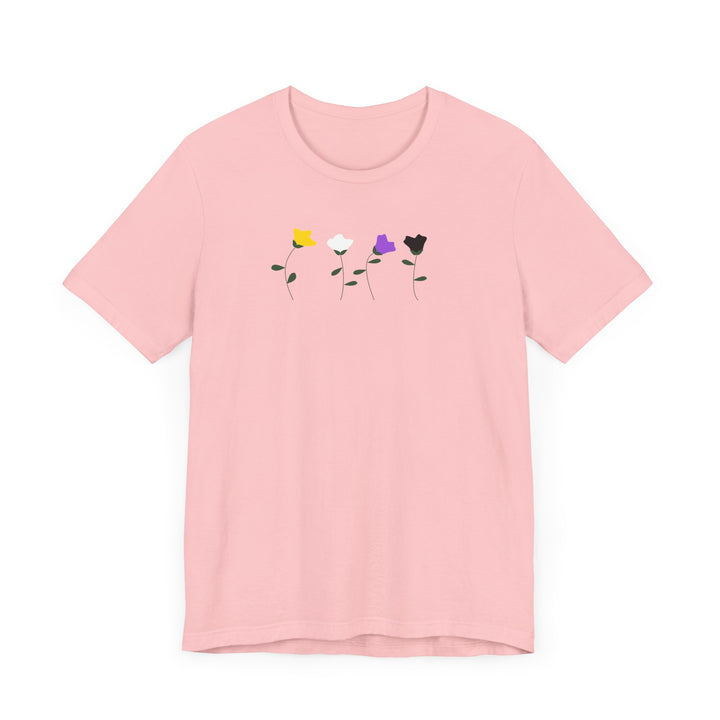 Nonbinary Shirt - Simple Flowers