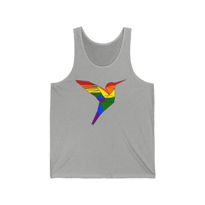 LGBTQ Pride Tank Top - Polygon Hummingbird