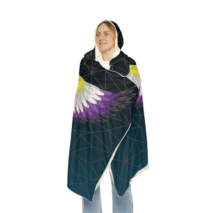 Nonbinary Blanket Hooded - Wings