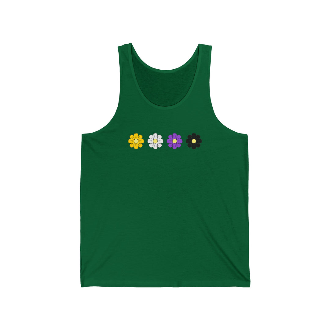 Nonbinary Tank Top - Cosmos Flowers
