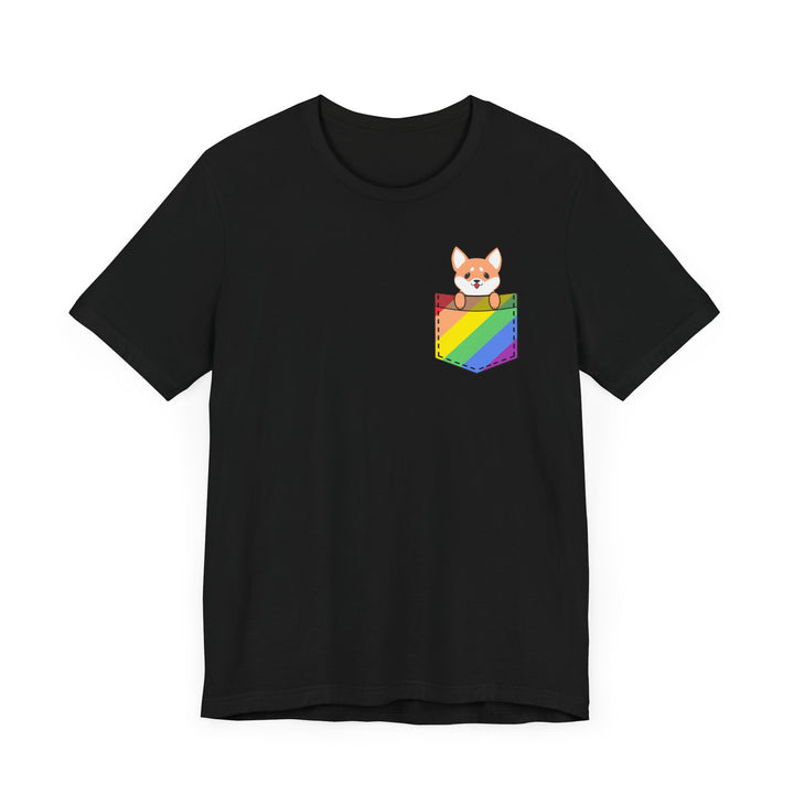 LGBTQ Pride Shirt - Dog In Fake Pocket