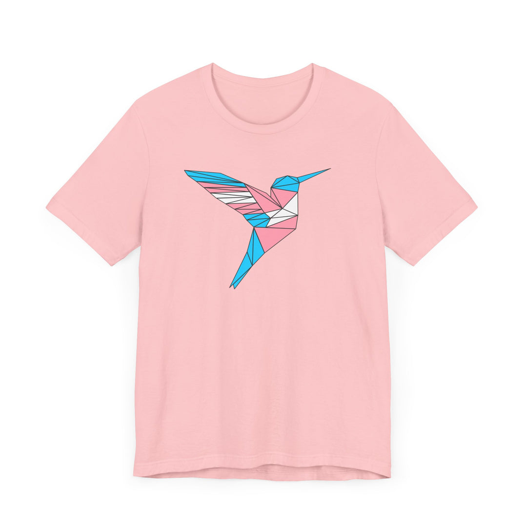 Trans Shirt - Polygon Hummingbird