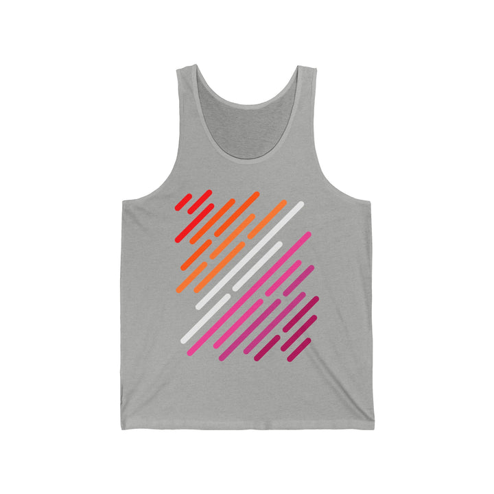 Lesbian Tank Top - Lesbian Flag Stripes