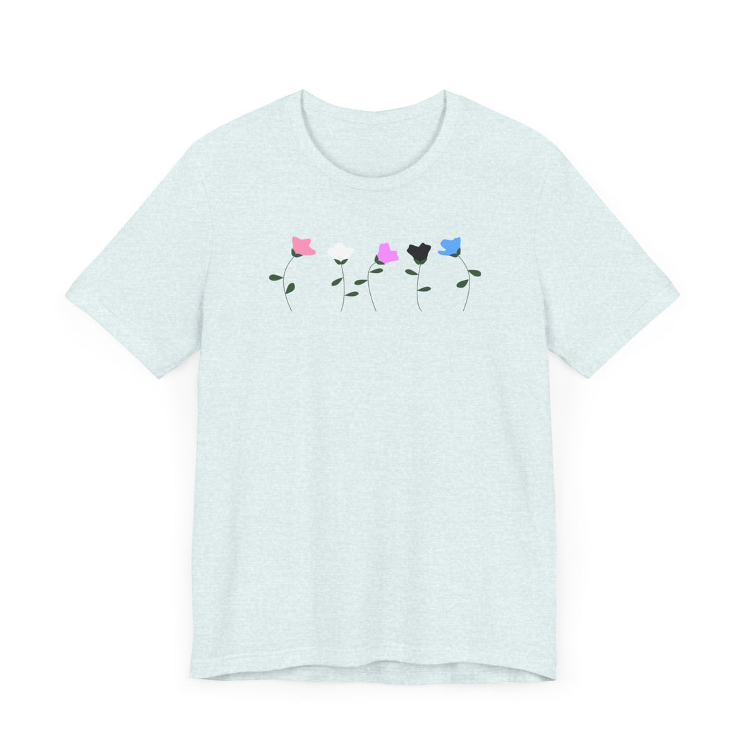 Genderfluid Shirt - Simple Flowers