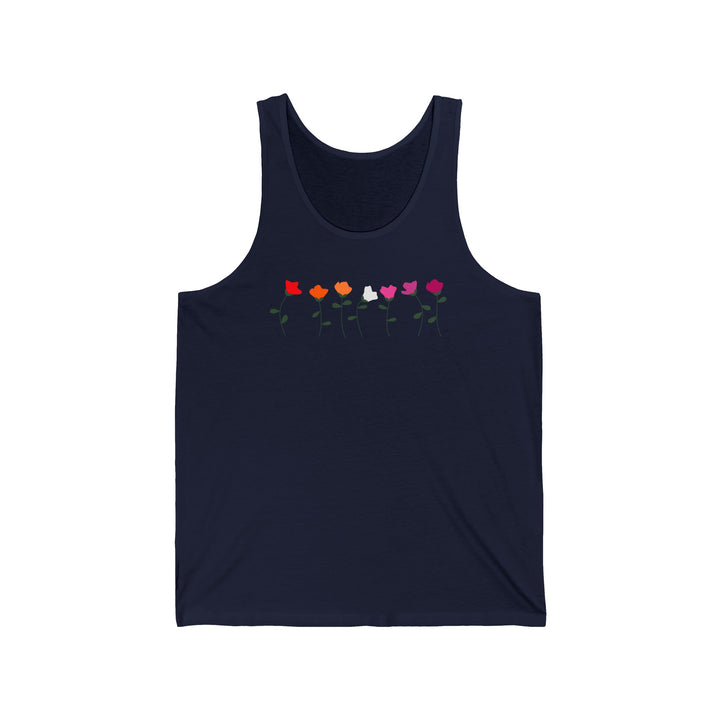 Lesbian Tank Top - Simple Flowers