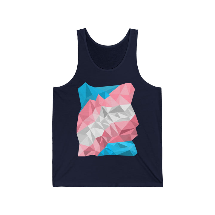 Trans Tank Top - Abstract Trans Flag