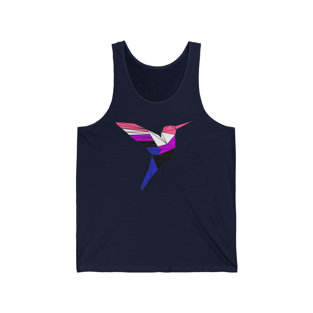 Genderfluid Tank Top - Polygon Hummingbird