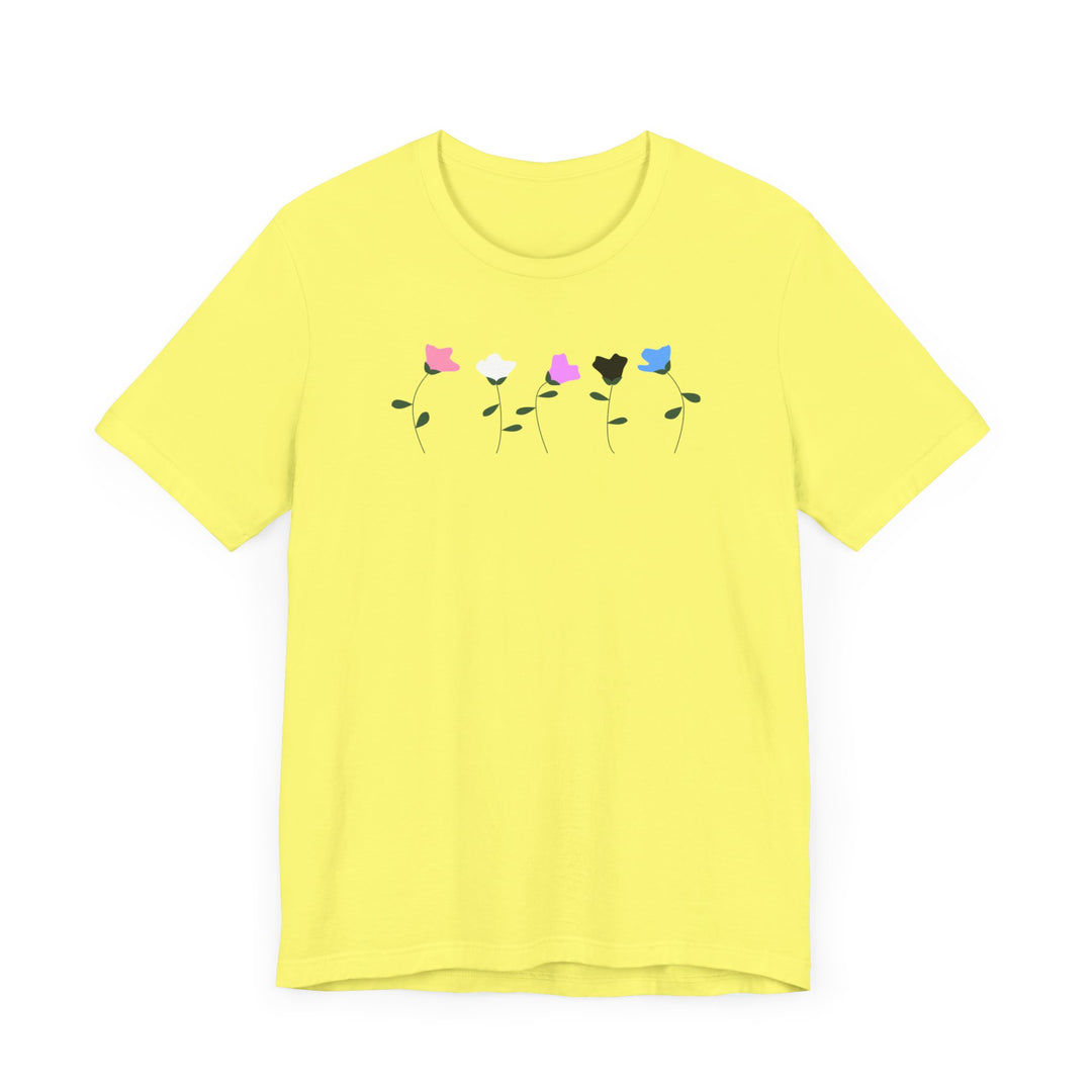 Genderfluid Shirt - Simple Flowers