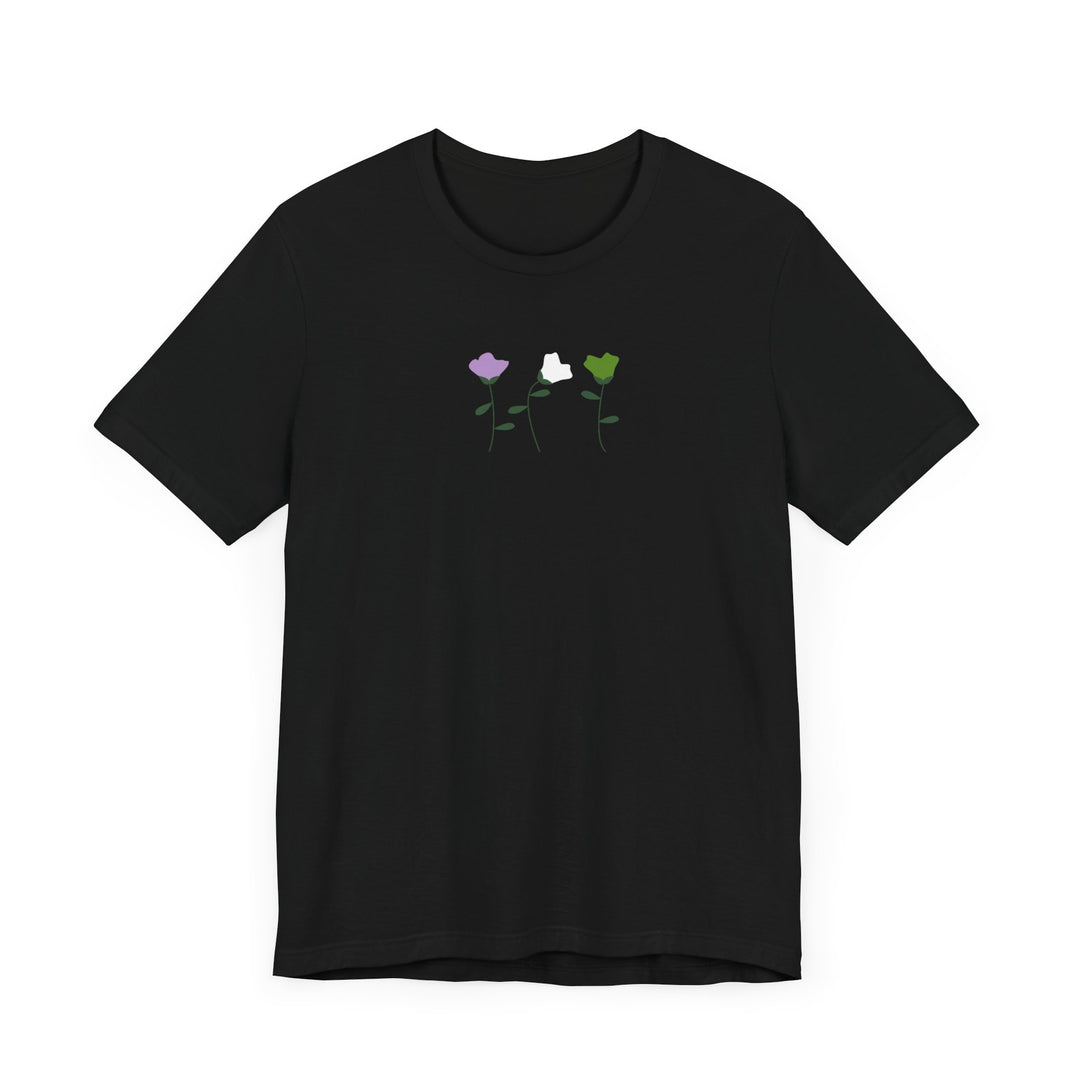 Genderqueer Shirt - Simple Flowers