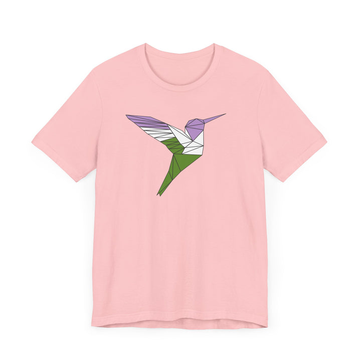 Genderqueer Shirt - Polygon Hummingbird