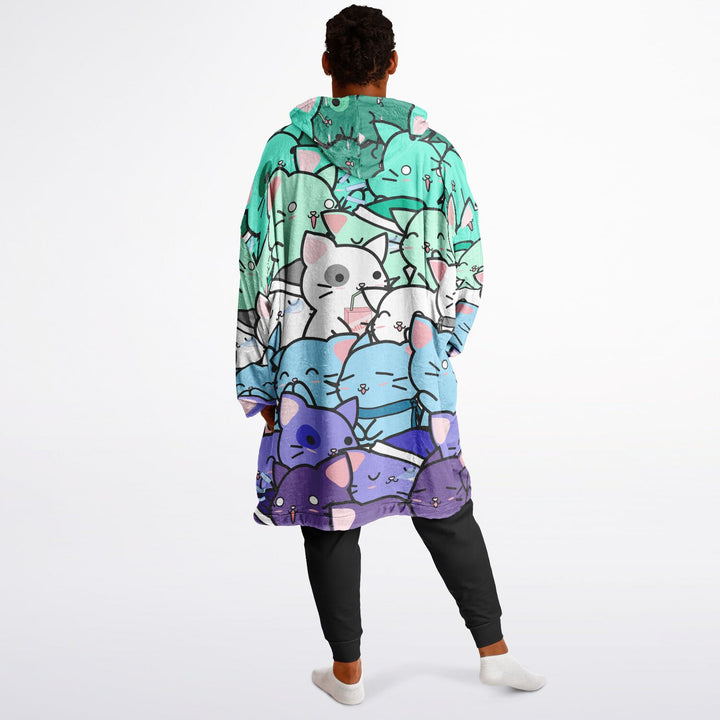 MLM Hoodie Blanket - Kawaii Cats