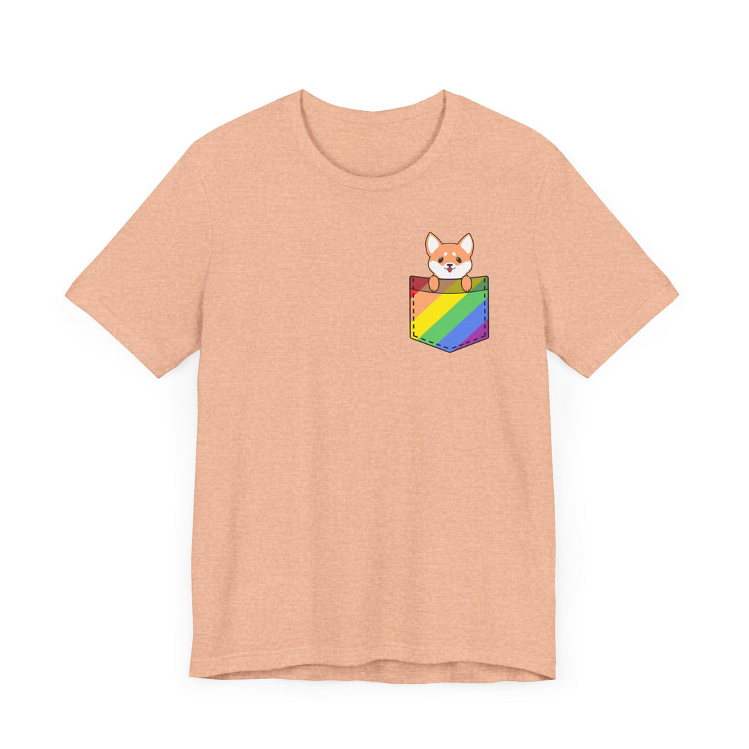 LGBTQ Pride Shirt - Dog In Fake Pocket