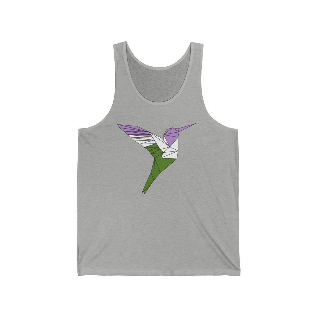 Genderqueer Tank Top - Polygon Hummingbird