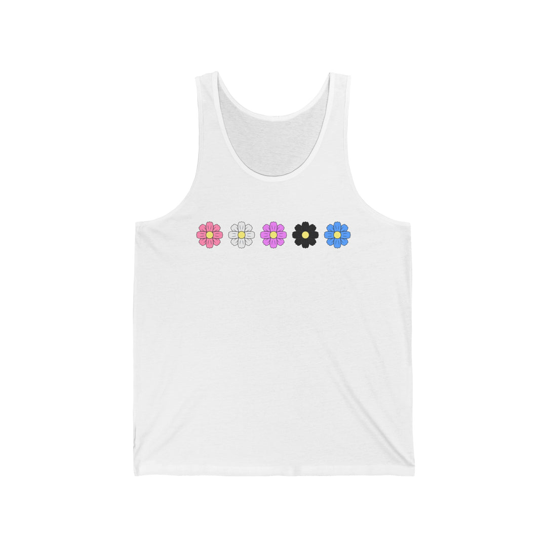 Genderfluid Tank Top - Cosmos Flowers