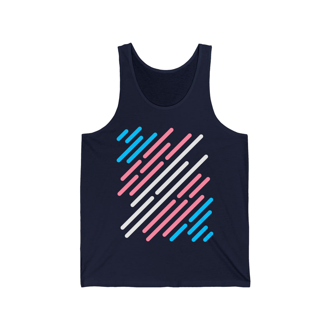 Trans Tank Top - Trans Flag Stripes