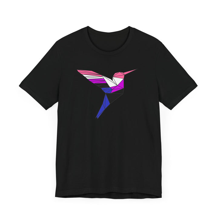 Genderfluid Shirt - Polygon Hummingbird