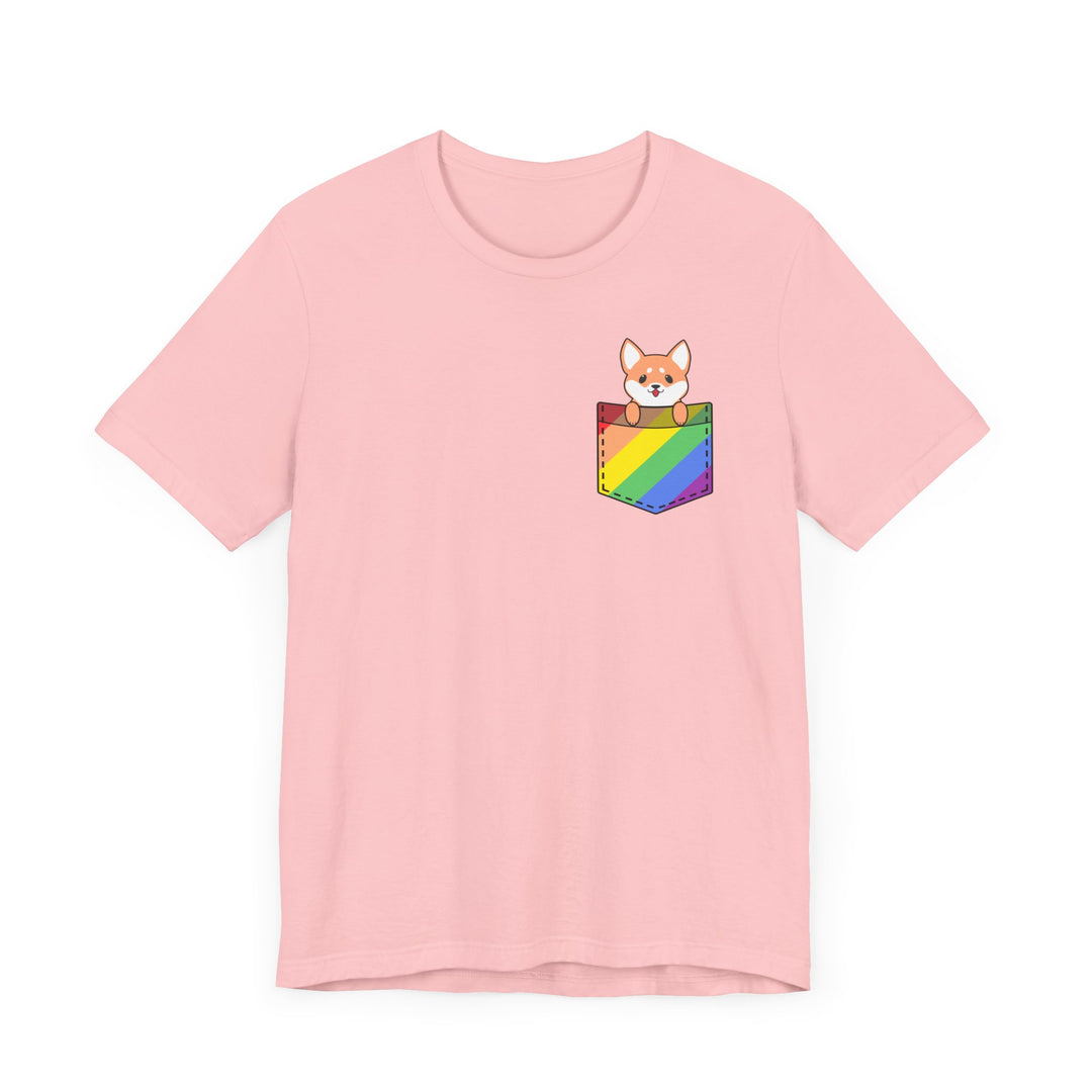 LGBTQ Pride Shirt - Dog In Fake Pocket