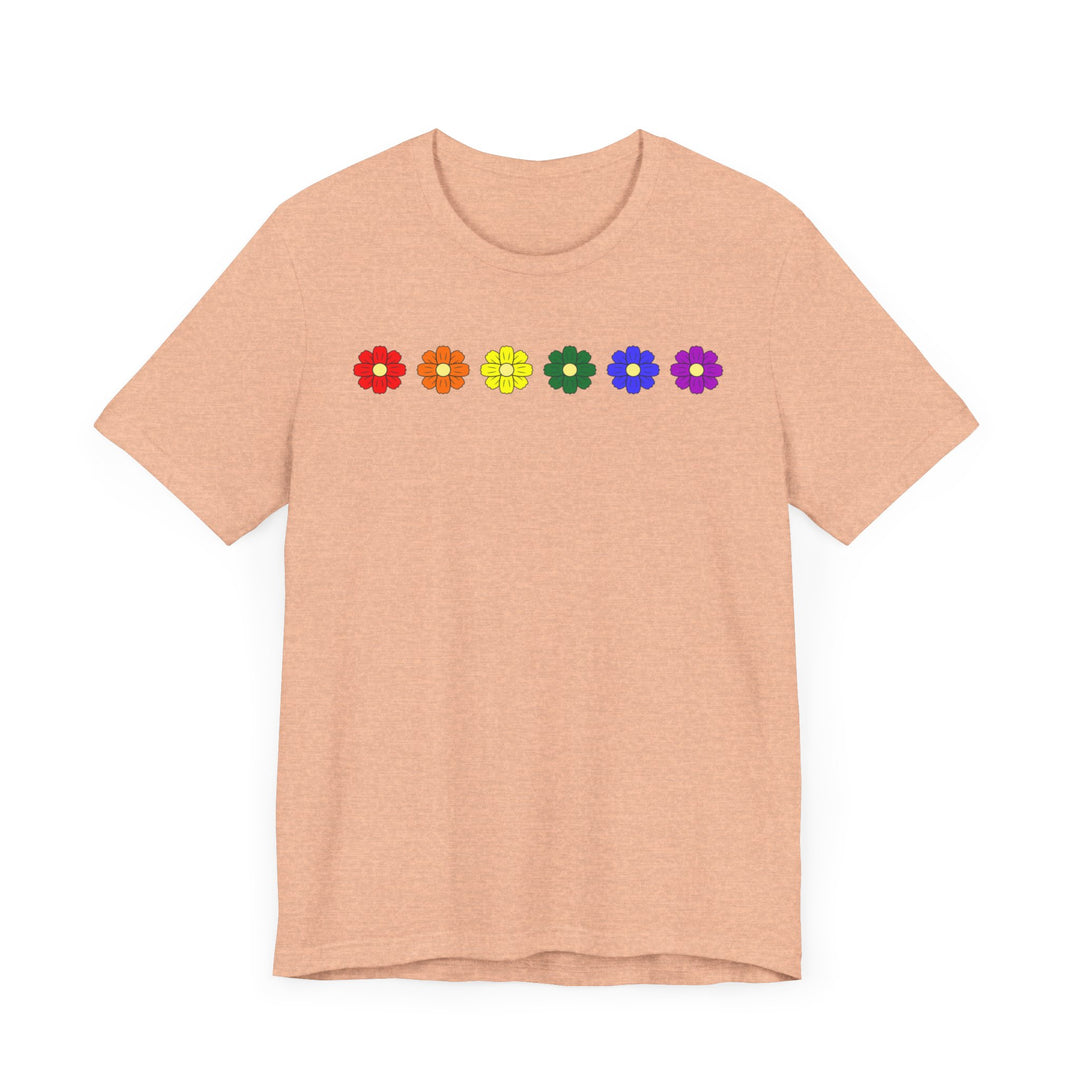 LGBTQ Pride Shirt - Cosmos Flowers