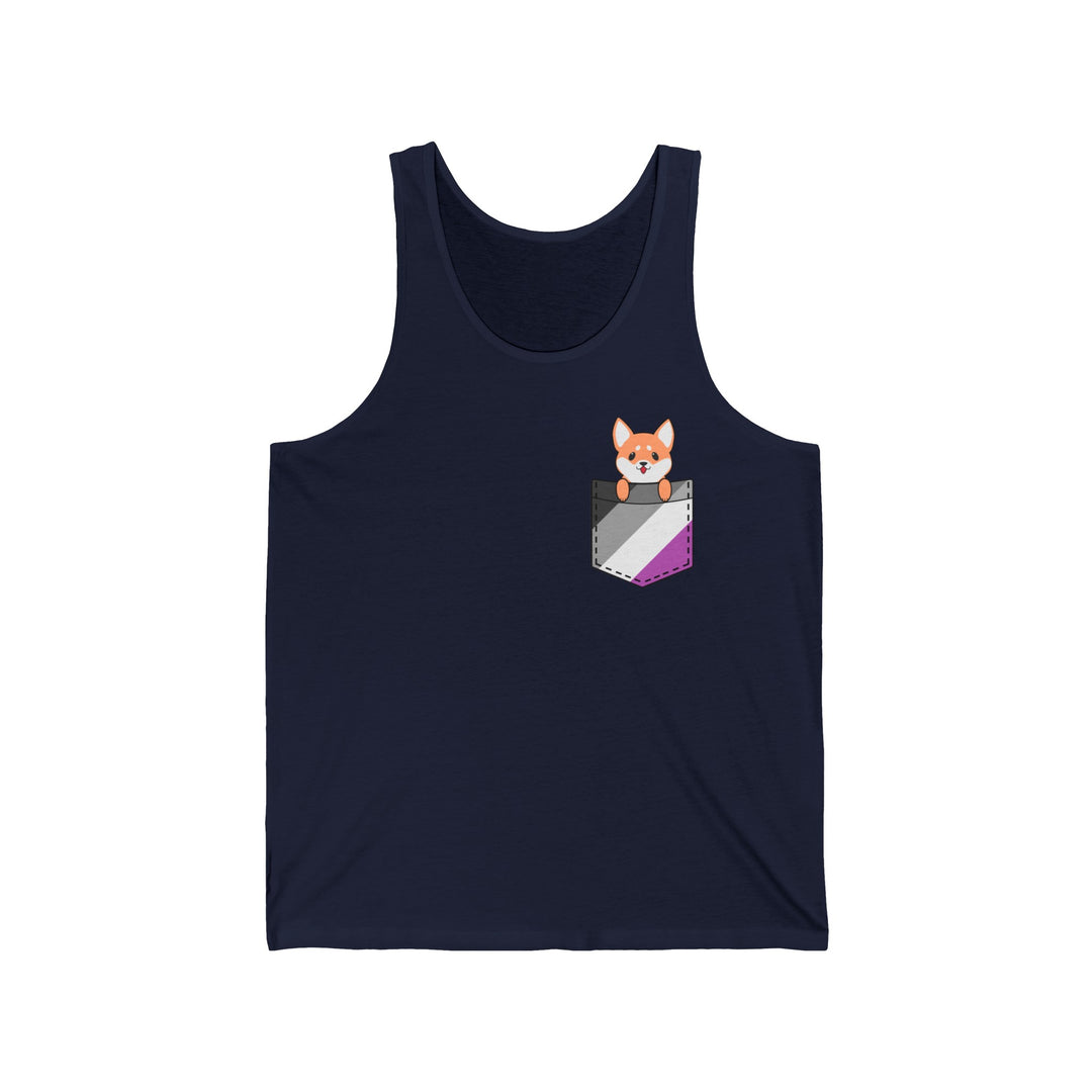 Asexual Tank Top - Dog In Fake Pocket