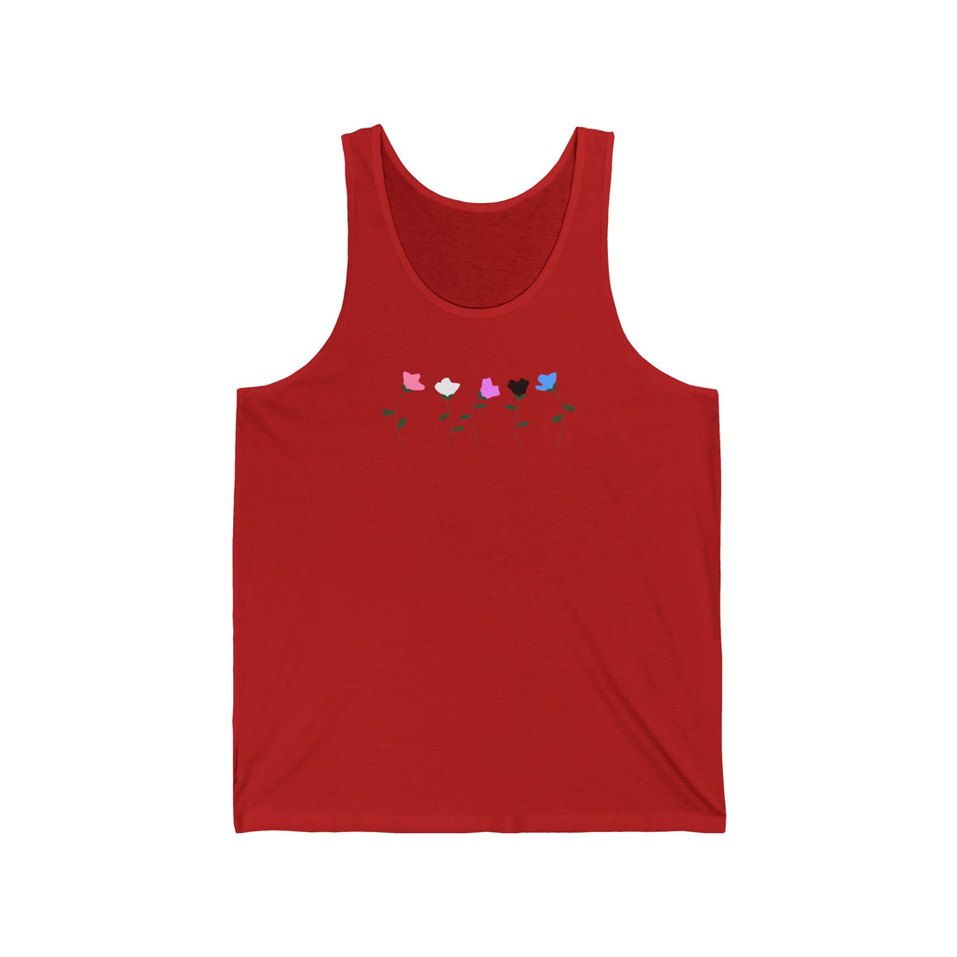 Genderfluid Tank Top - Simple Flowers