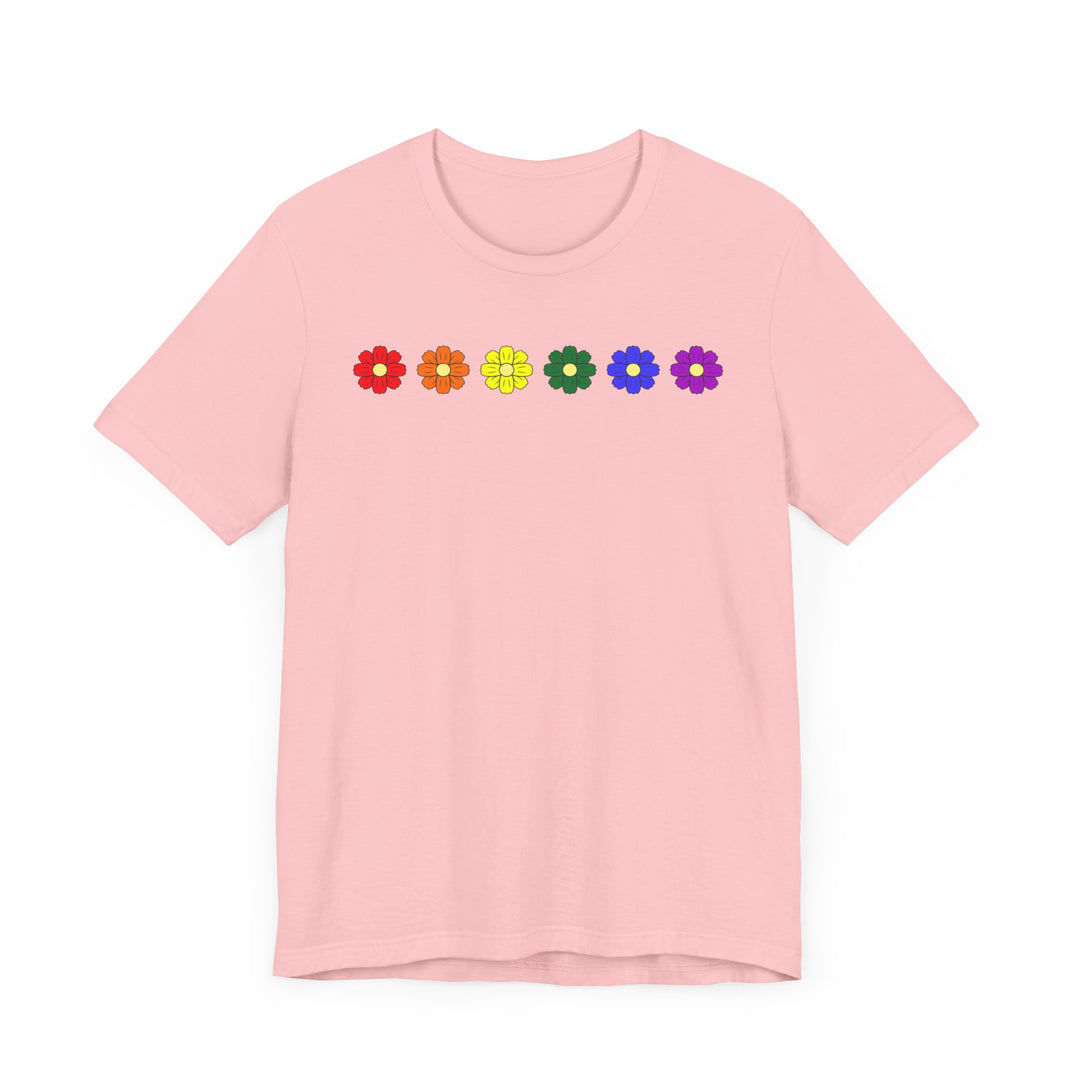 LGBTQ Pride Shirt - Cosmos Flowers