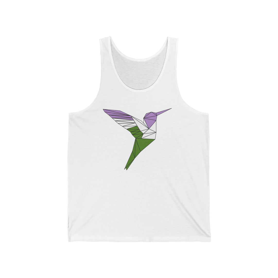 Genderqueer Tank Top - Polygon Hummingbird