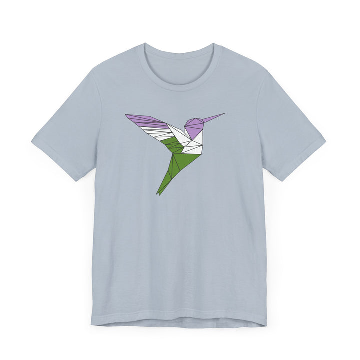 Genderqueer Shirt - Polygon Hummingbird