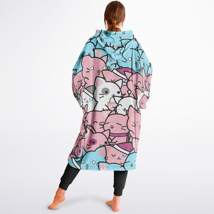 Trans Hoodie Blanket - Kawaii Cats