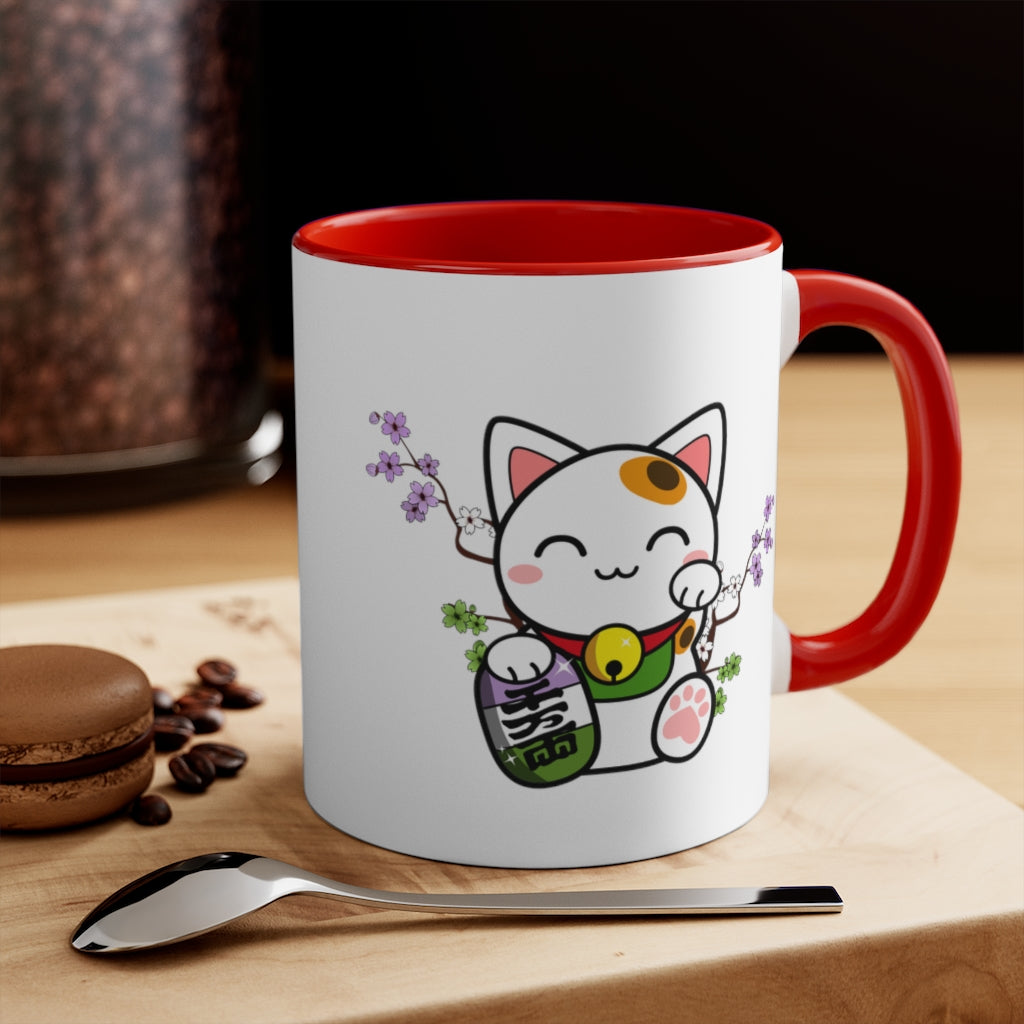 Maneki Neko Genderqueer Accent Mug