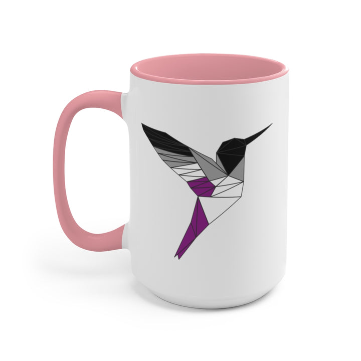 Polygon Hummingbird Asexual Accent Mug