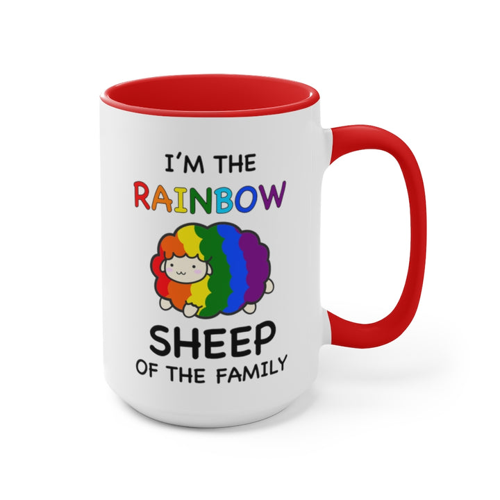 I'm The Rainbow Sheep Of The Family Accent Mug