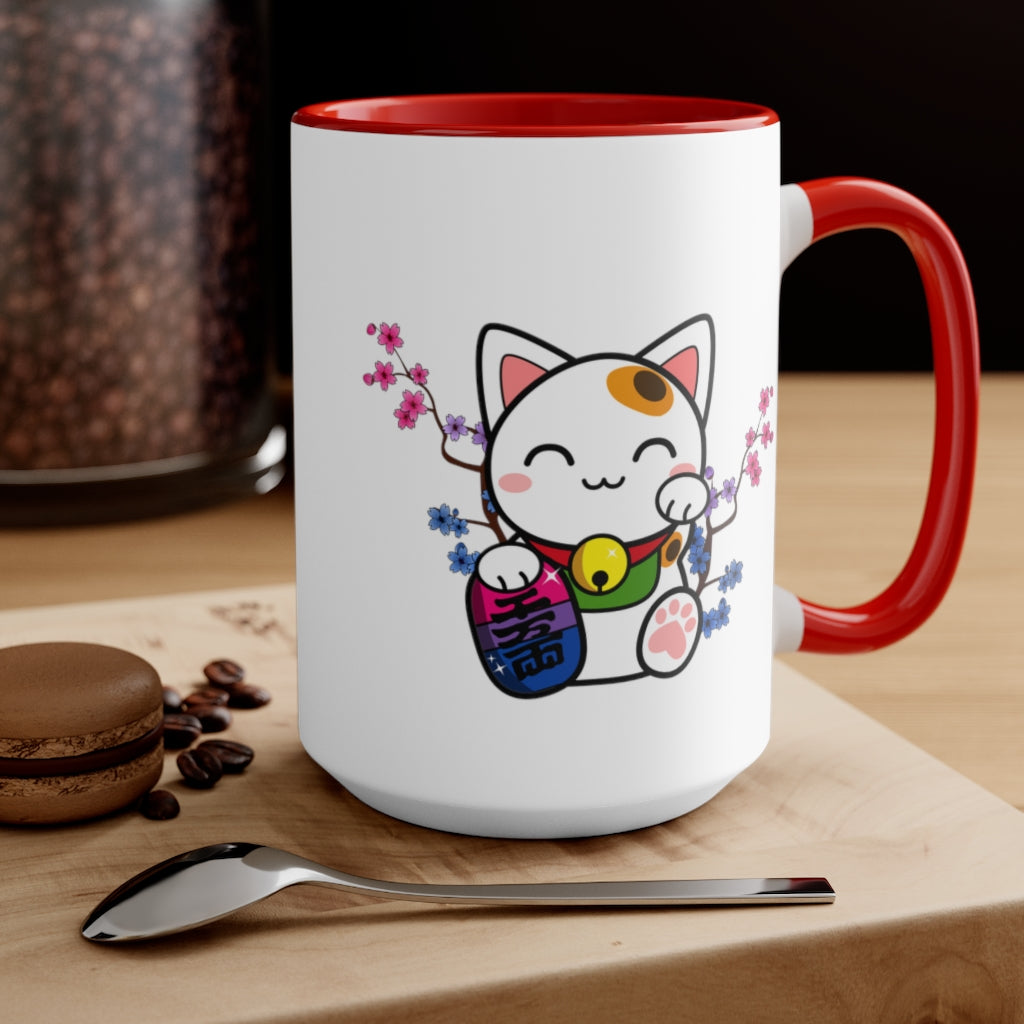 Maneki Neko Bisexual Accent Mug