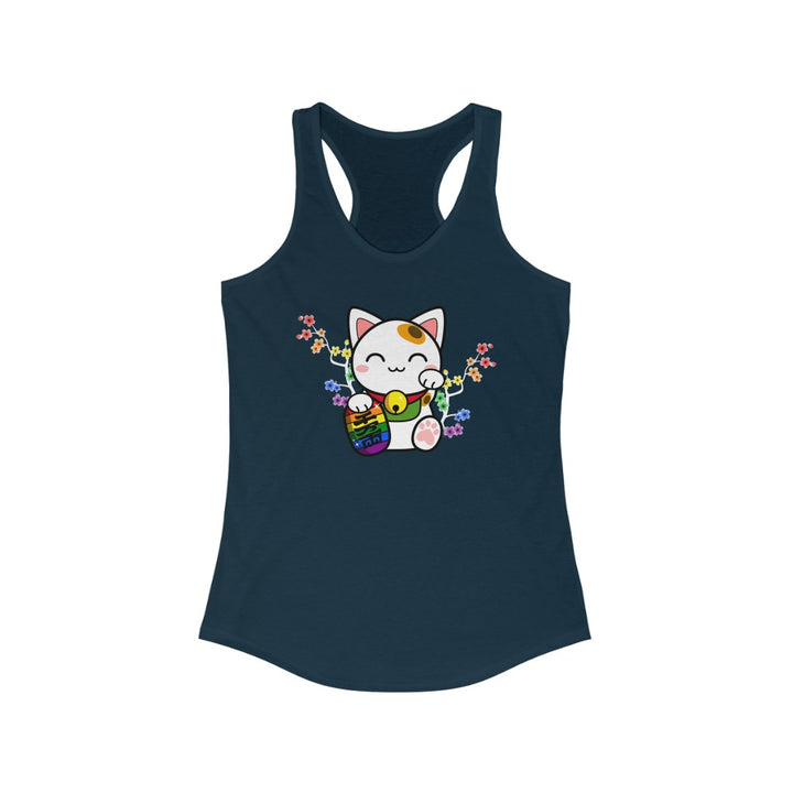 LGBTQ Pride Tank Top Racerback - Lucky Cat