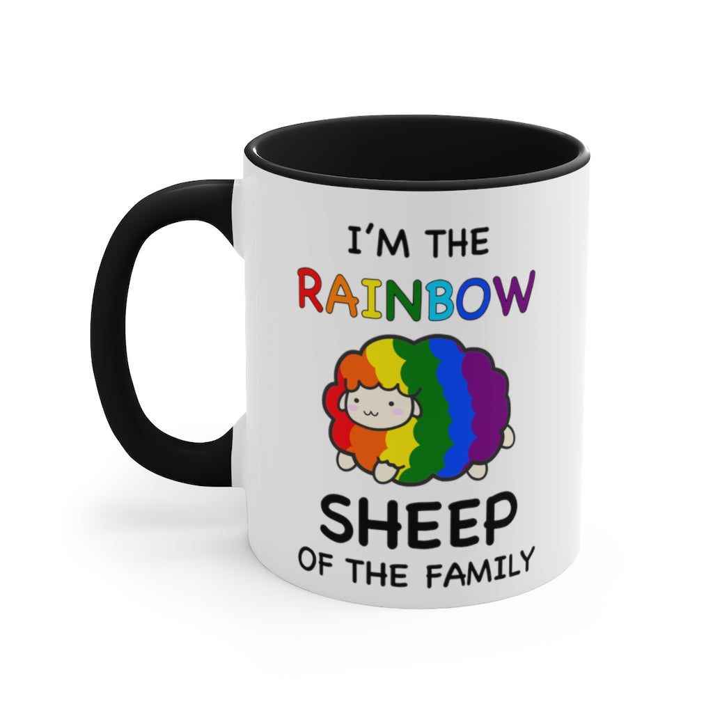 I'm The Rainbow Sheep Of The Family Accent Mug