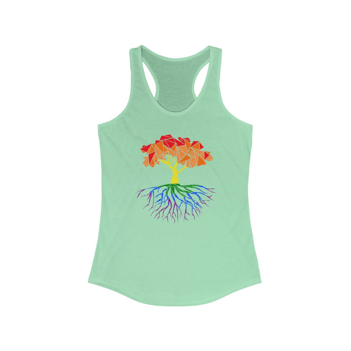 LGBTQ Pride Tank Top Racerback - Abstract Tree