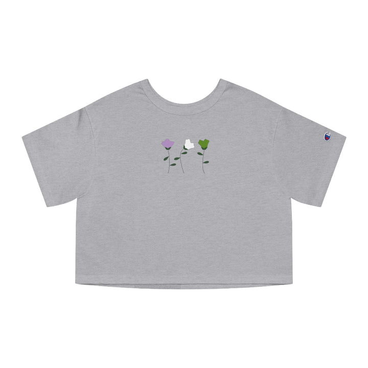 Champion - Genderqueer Flower Cropped T-Shirt