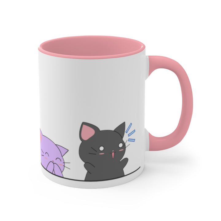 Kawaii Cats Nonbinary Accent Mug