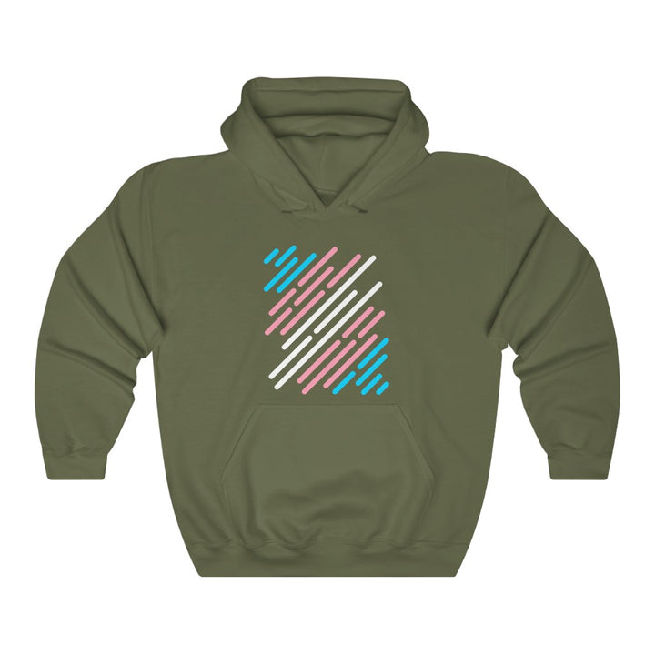 Trans Flag Stripe Gender Neutral Hoodie