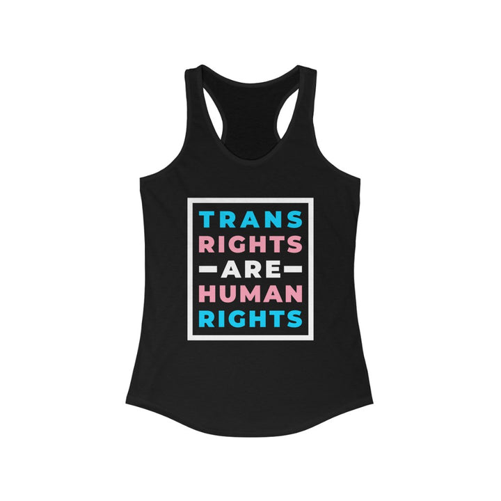 Trans Tank Top Racerback - Trans Rights Are Human Rights