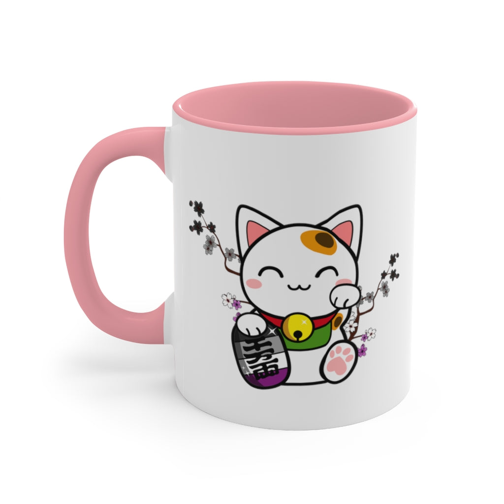 Maneki Neko Asexual Accent Mug