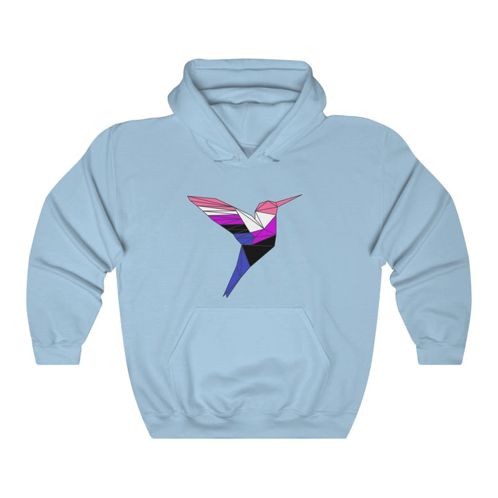 Polygon Hummingbird Genderfluid Gender Neutral Hoodie