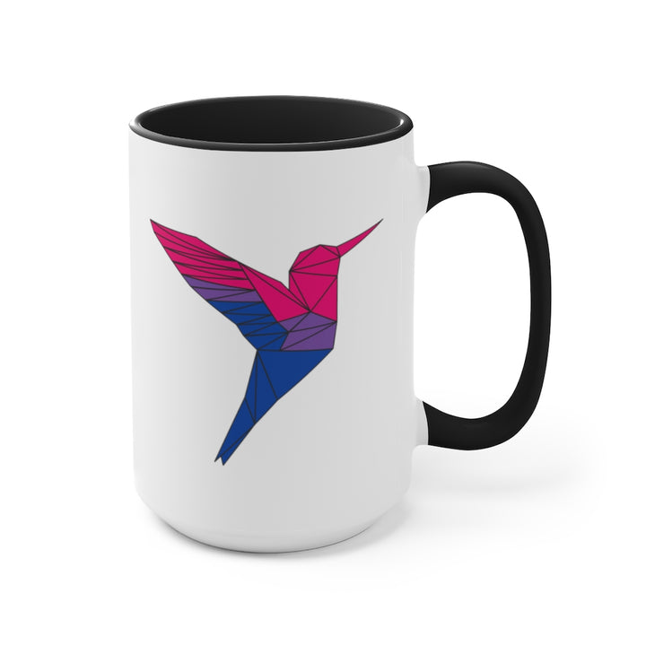 Polygon Hummingbird Bisexual Accent Mug