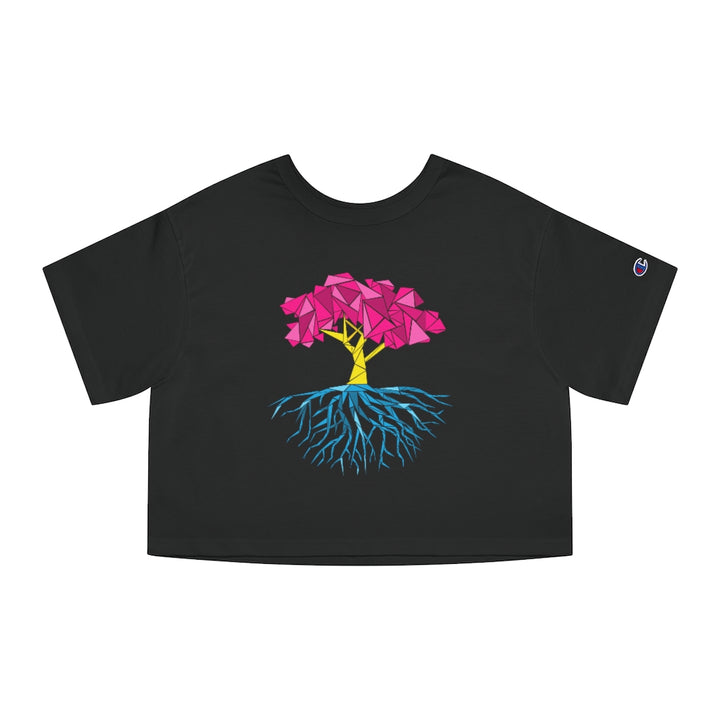 Champion - Abstract Tree Pansexual Cropped T-Shirt