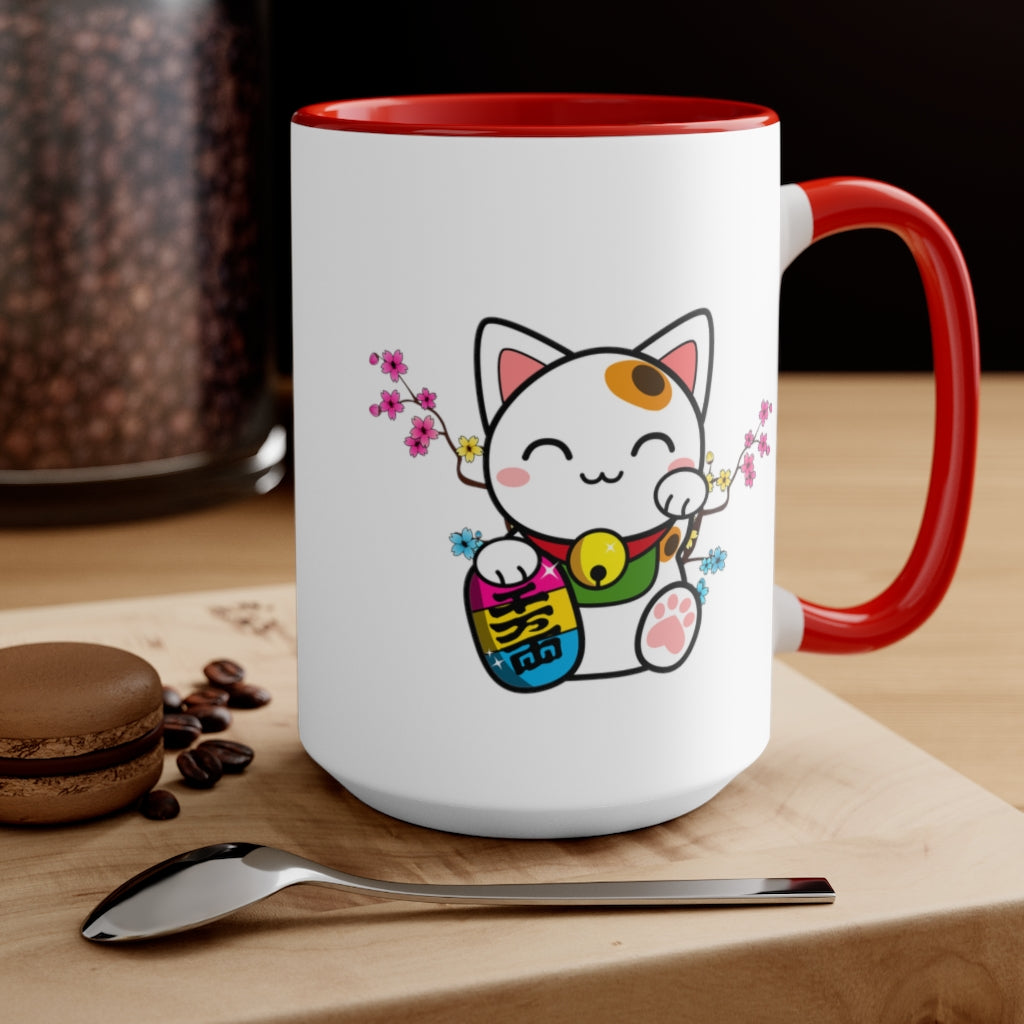 Maneki Neko Pansexual Accent Mug