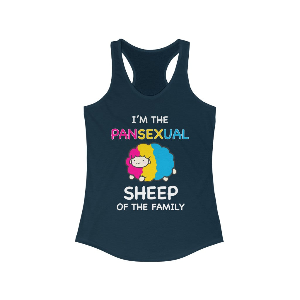 Pansexual Tank Top Racerback - I'm The Pansexual Sheep Of The Family