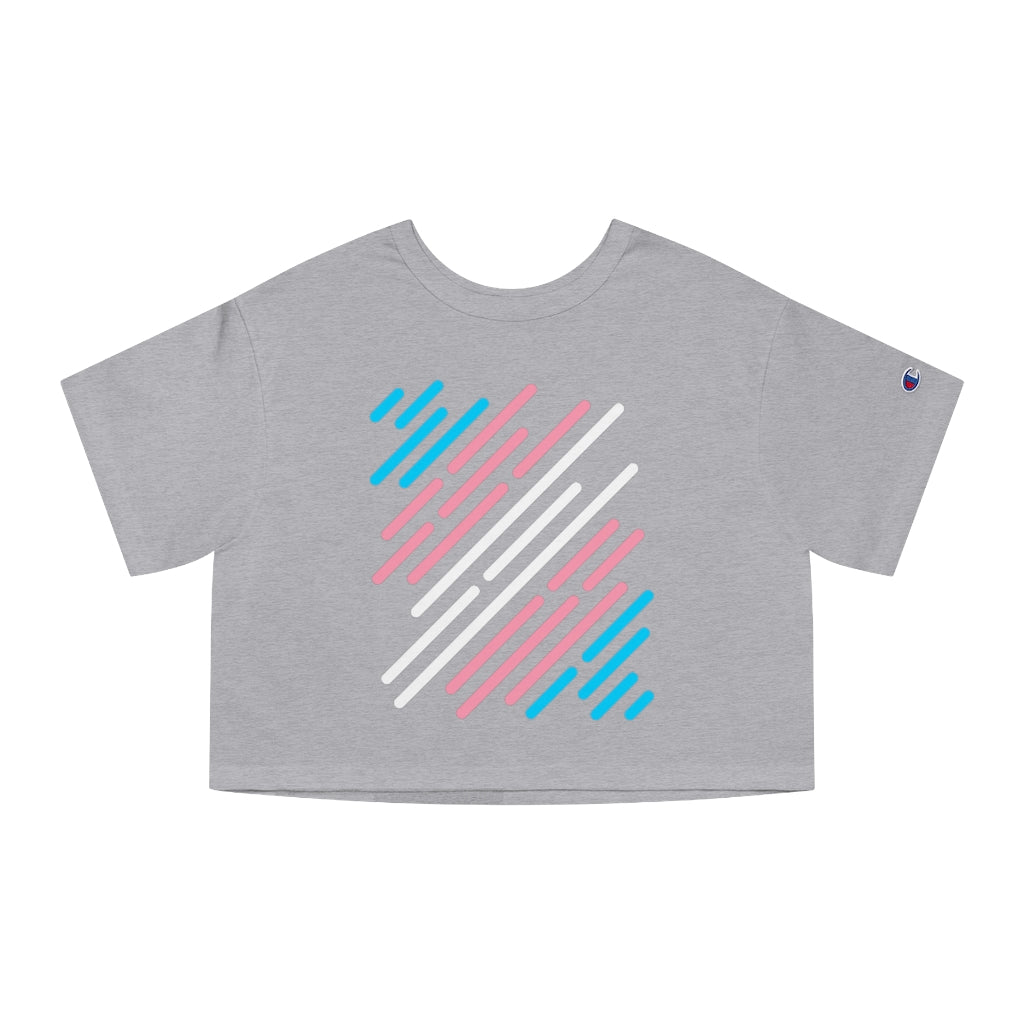 Champion - Trans Flag Stripe Cropped T-Shirt