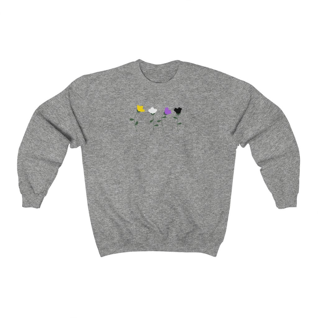 Nonbinary Flower - Gender Neutral Sweatshirt